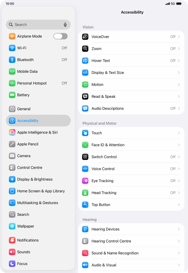 Press the required category below 