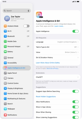 Press Talk & Type to Siri.