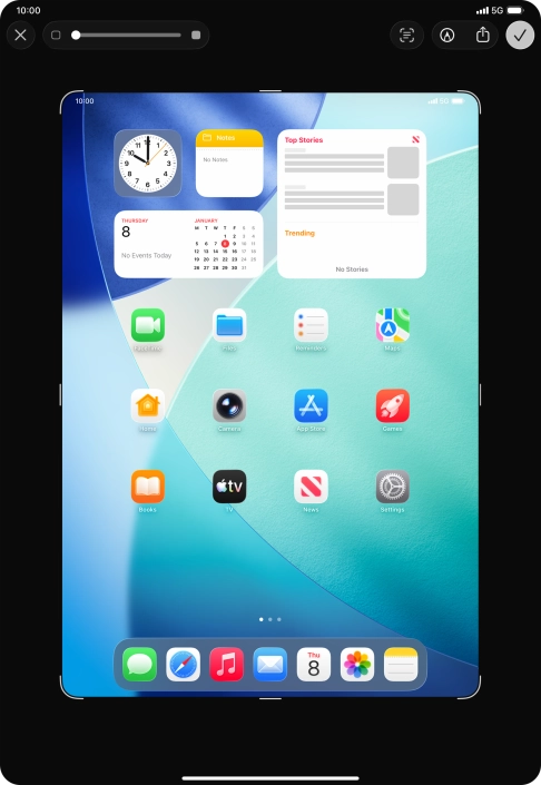 Follow the instructions on the screen to edit and save your screenshot.