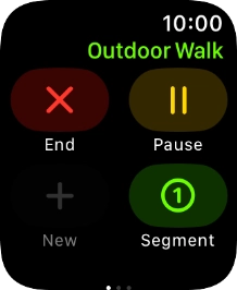 Press End to stop your training activity.