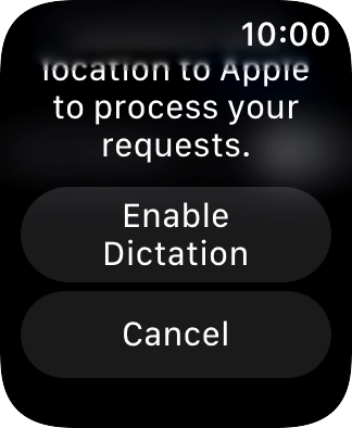 Press Enable Dictation.