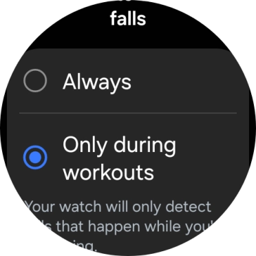Press the required setting. Press the required setting.