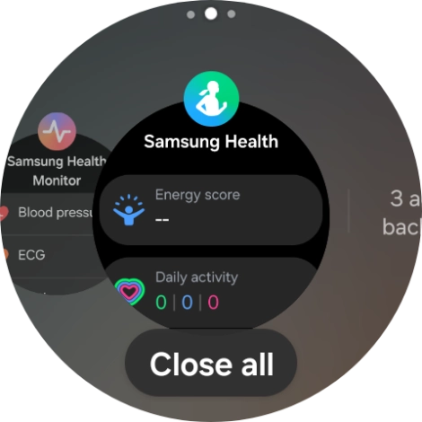 To end one running application, slide your finger upwards on the required application.
