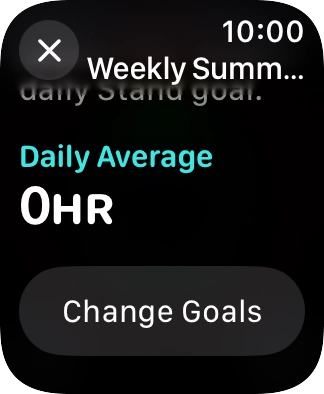 Follow the instructions on the screen to see an activity summary for the current week or to adjust the daily activity goal.