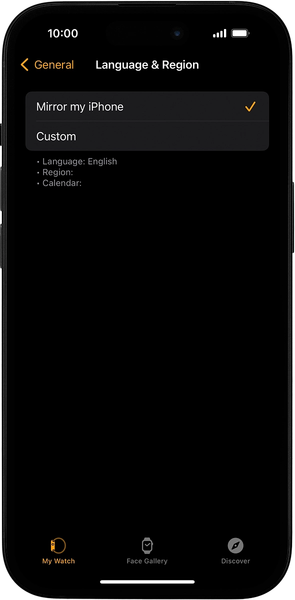 On your phone: Press Custom.
