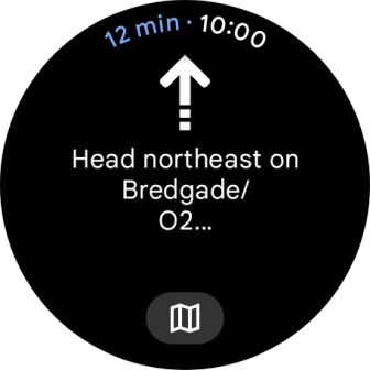 Follow the instructions on the screen to navigate to the selected destination.