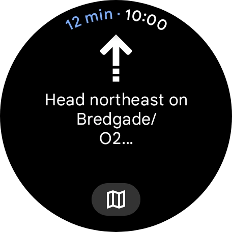 Follow the instructions on the screen to navigate to the selected destination.