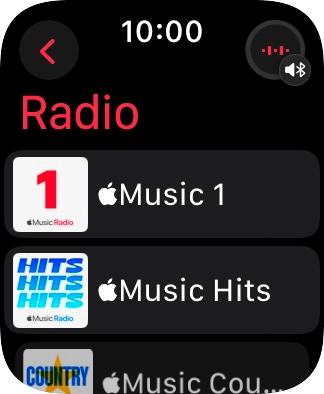 Press the required radio station.