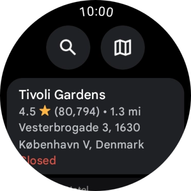 Press the required destination.