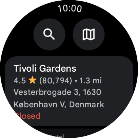 Press the required destination.