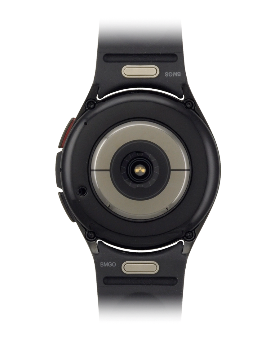 Place the back of your smartwatch on the magnetic charger allowing it to click into place.