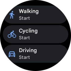 Press the required mode of transportation.