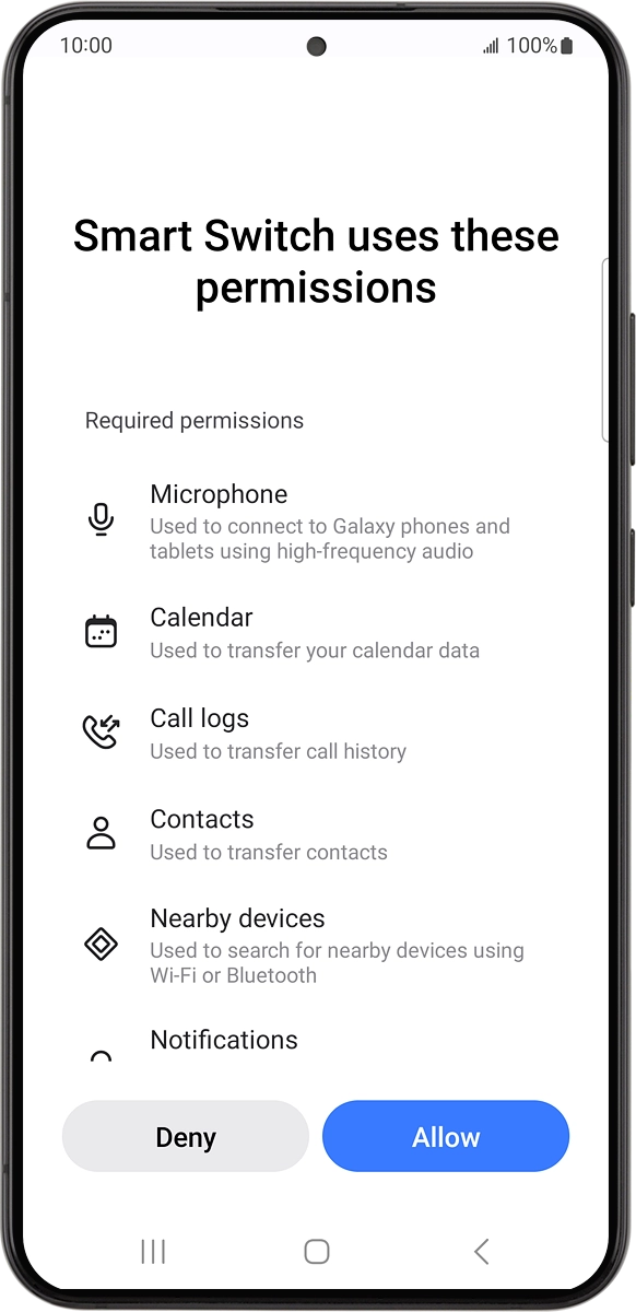 On your phone: Press Allow.