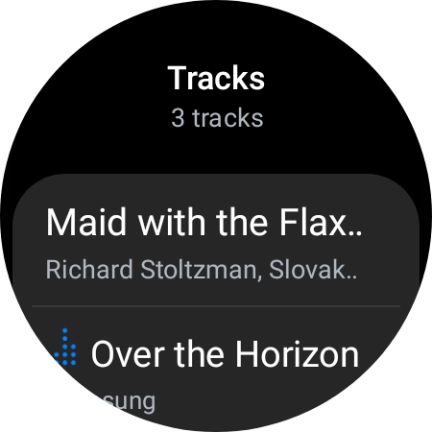 Press the required audio file.