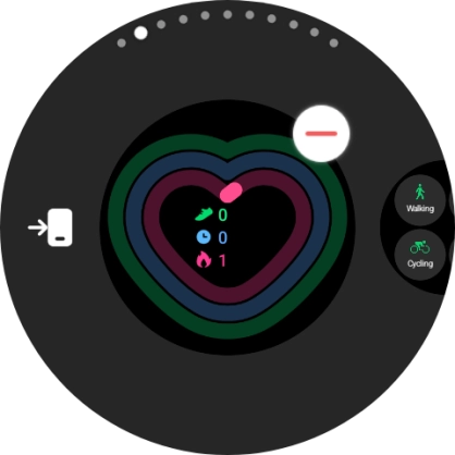 Press the remove widget icon.