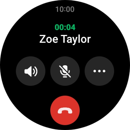 Press the end call icon.