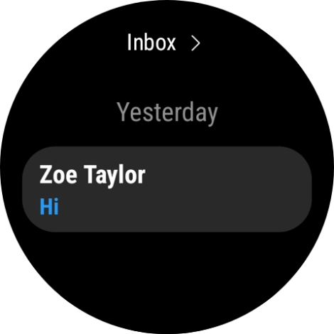 Press the required email message to read it. Press the required email message to read it.