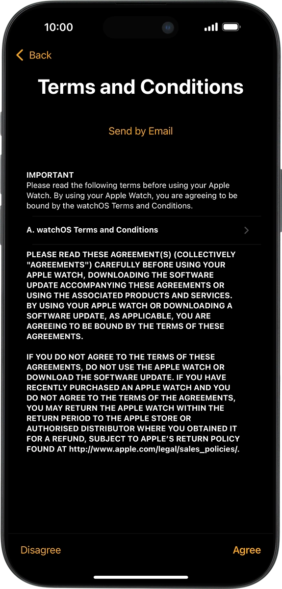 On your phone: Press Agree.