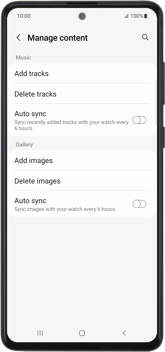 On your phone: Press Add tracks.