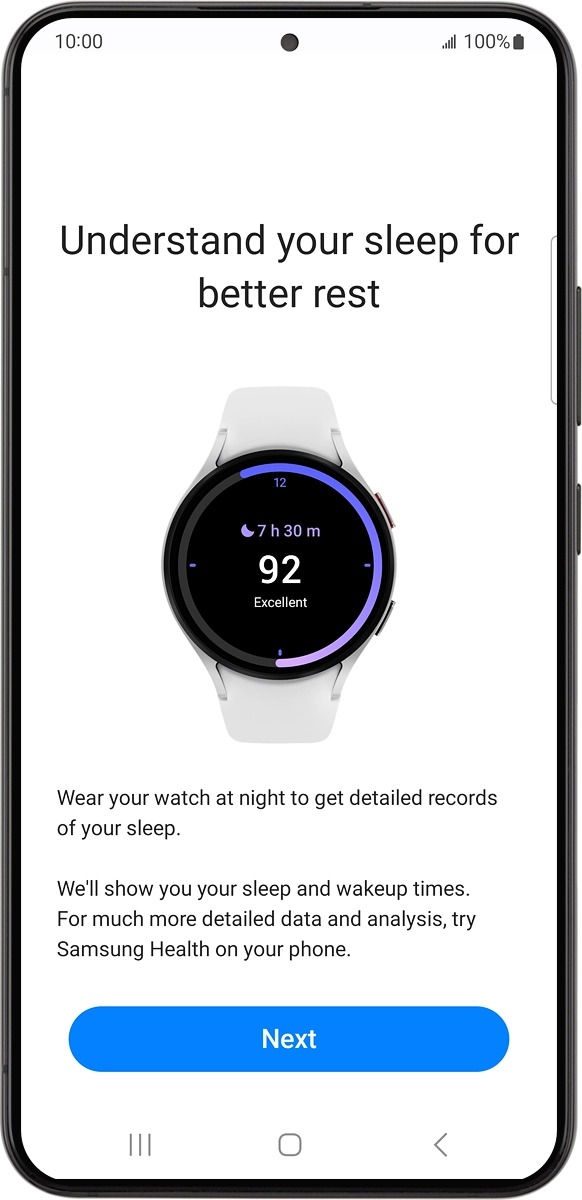 On your phone: Press Next.