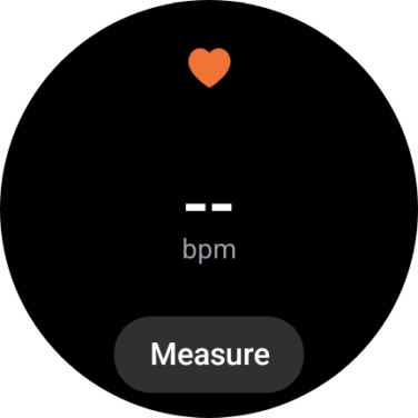 Press Measure and wait while your smartwatch measures your heart rate.