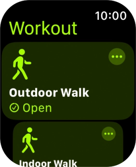 Press the required training activity to start it.
