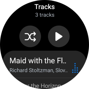 Press the required audio file.