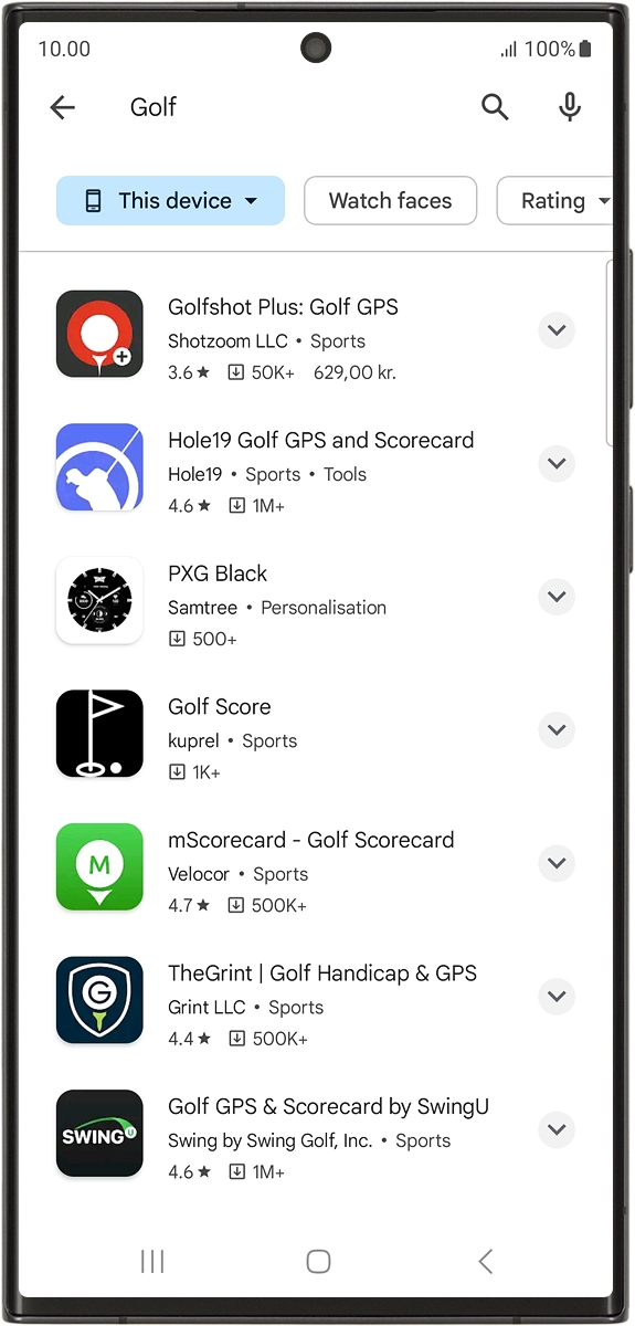 On your phone: Press the required app.