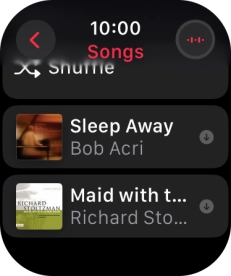 Go to the required category or playlist and press the required audio file.