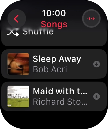 Go to the required category or playlist and press the required audio file.