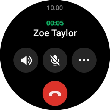 Press the end call icon.