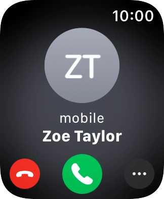 Press the Digital Crown when you get a call.