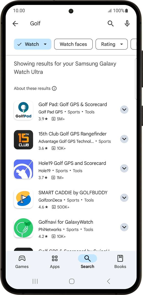 On your phone: Press the required app.