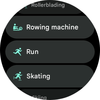 Press the required activity.