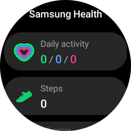 Under Daily activity, you can see how far you are from completing your daily activity goals.