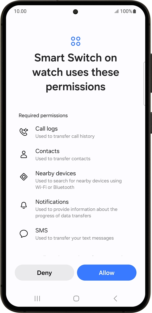 On your phone: Press Allow.
