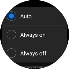 Press the required setting for mobile data usage.