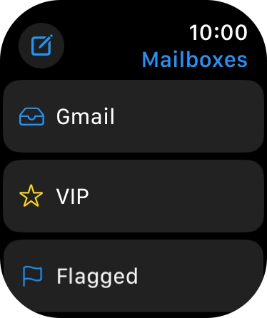 Press the required email account.