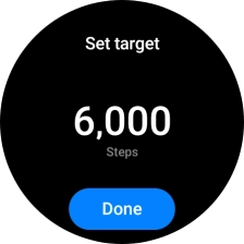 Slide your finger up or down on the screen to select the required goal.