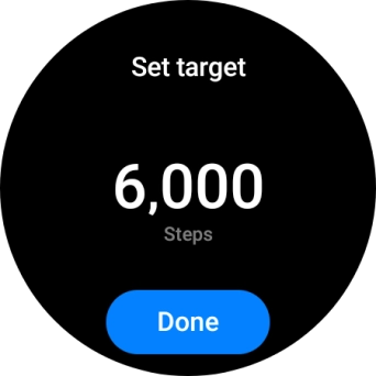 Slide your finger up or down on the screen to select the required goal.
