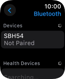 Press the required Bluetooth device.