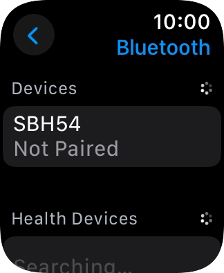 Press the required Bluetooth device.