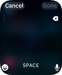 Press the microphone icon to turn on voice input.