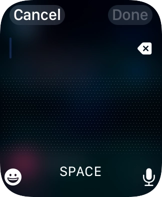 Press the microphone icon to turn on voice input.