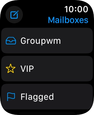 Press the required email account.