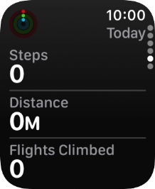 Slide your finger downwards to return to the overview with the coloured rings.