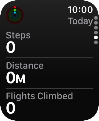 Slide your finger downwards to return to the overview with the coloured rings.