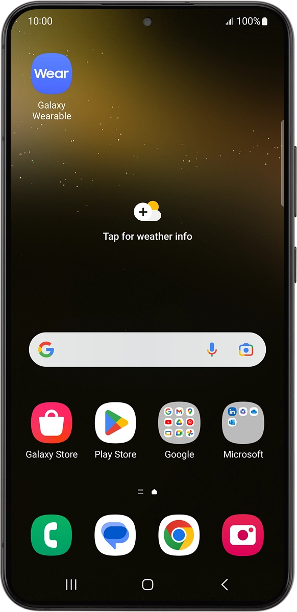 On your phone: Press Galaxy Wearable.