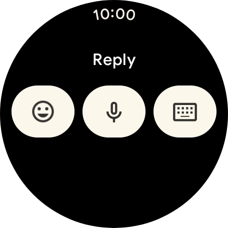 Press the microphone icon and follow the instructions on the screen to record and send the required reply.