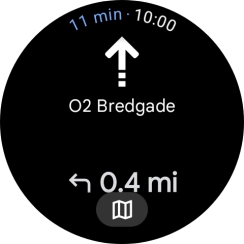 Follow the instructions on the screen to navigate to the selected destination.